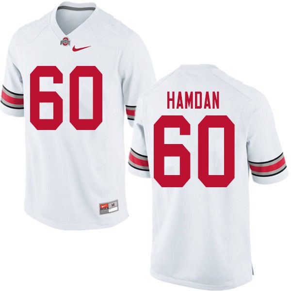 Ohio State Buckeyes #60 Zaid Hamdan Men University Jersey White